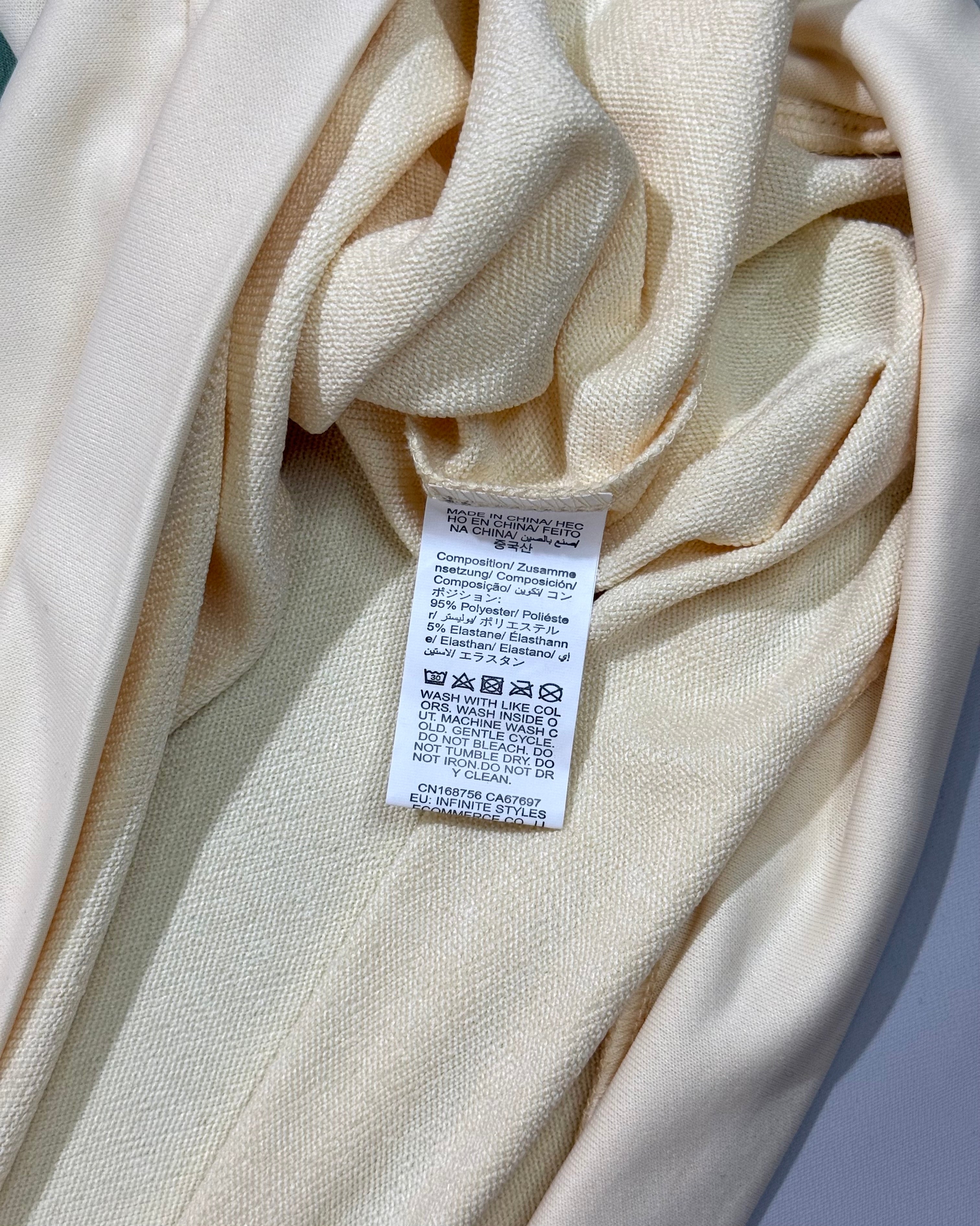Manfinity Cream and Green Sweater XL