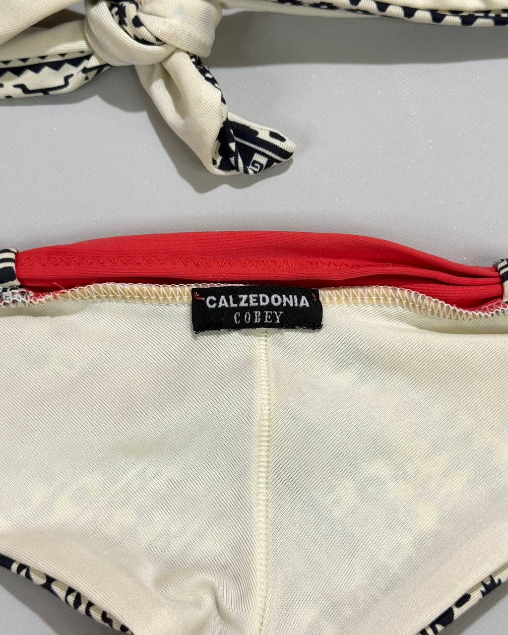 Calzedonia Geometric Pattern & Red Bikini Set Size S