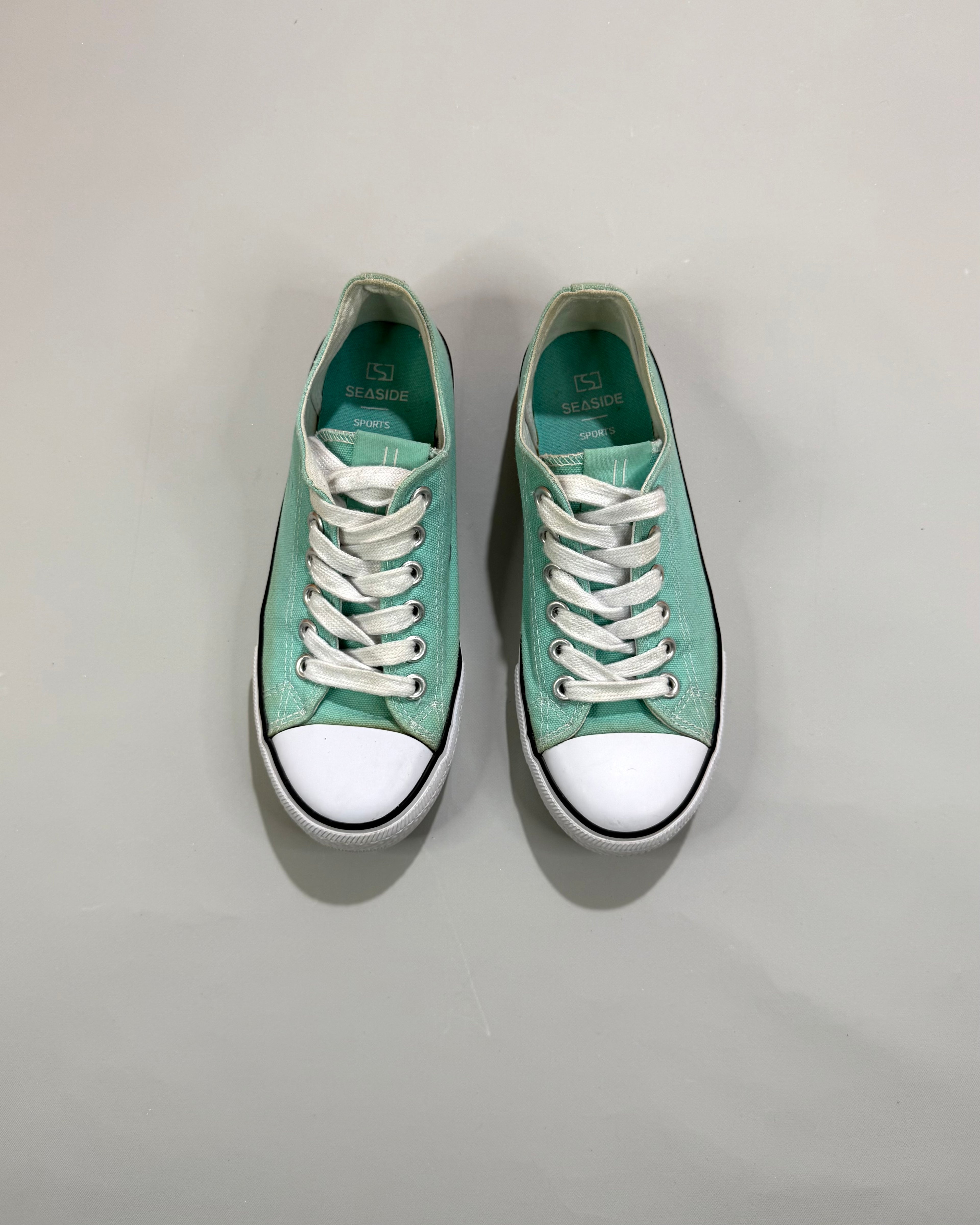 Seaside Mint Green Canvas Sneakers Size 37