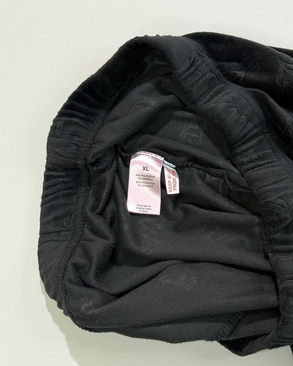 Juicy Couture Black Velvet Shorts XL