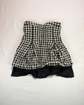 Massimo Dutti Balloon Mini Skirt, Pied-de-Poule, Premium Wool