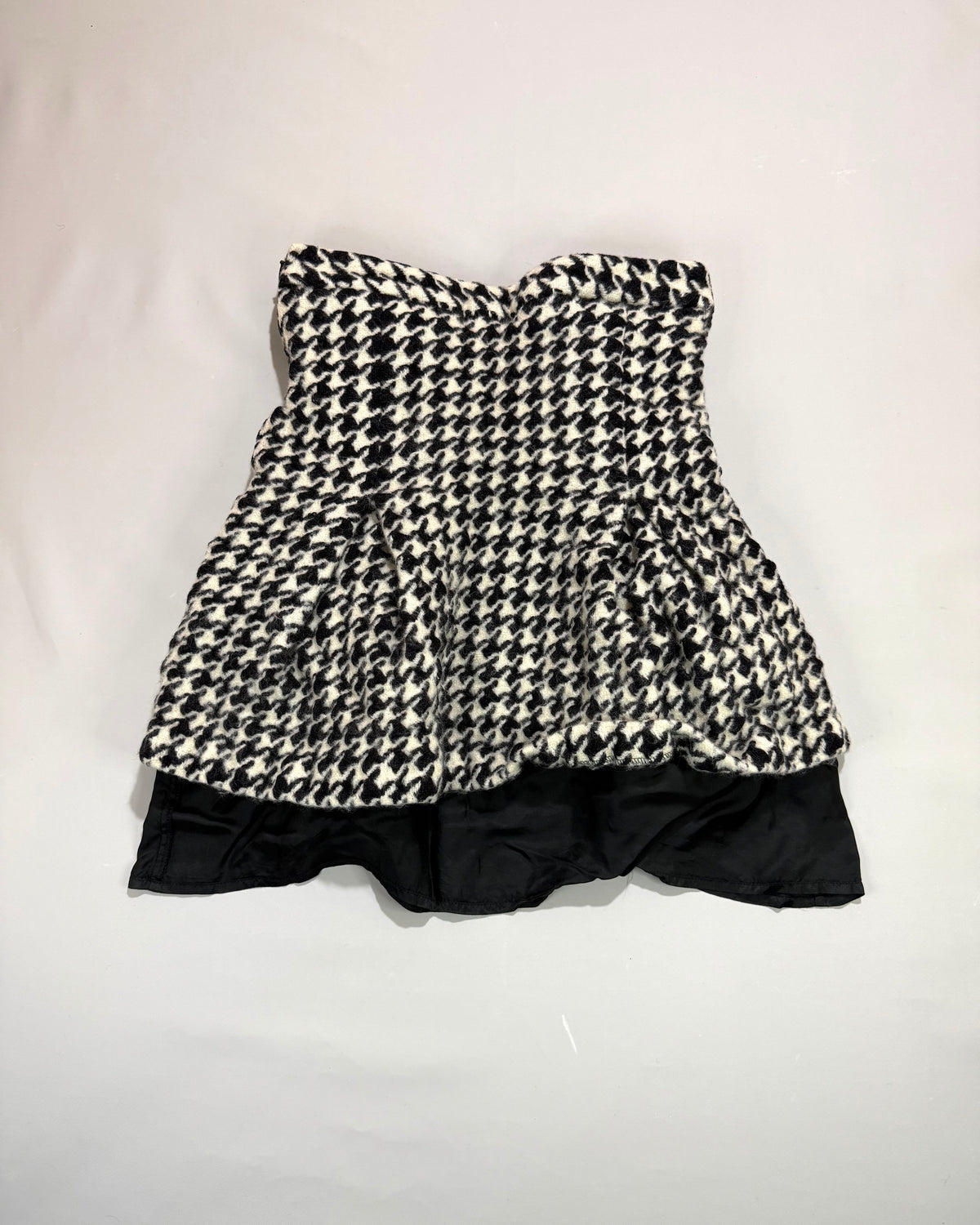 Massimo Dutti Balloon Mini Skirt, Pied-de-Poule, Premium Wool
